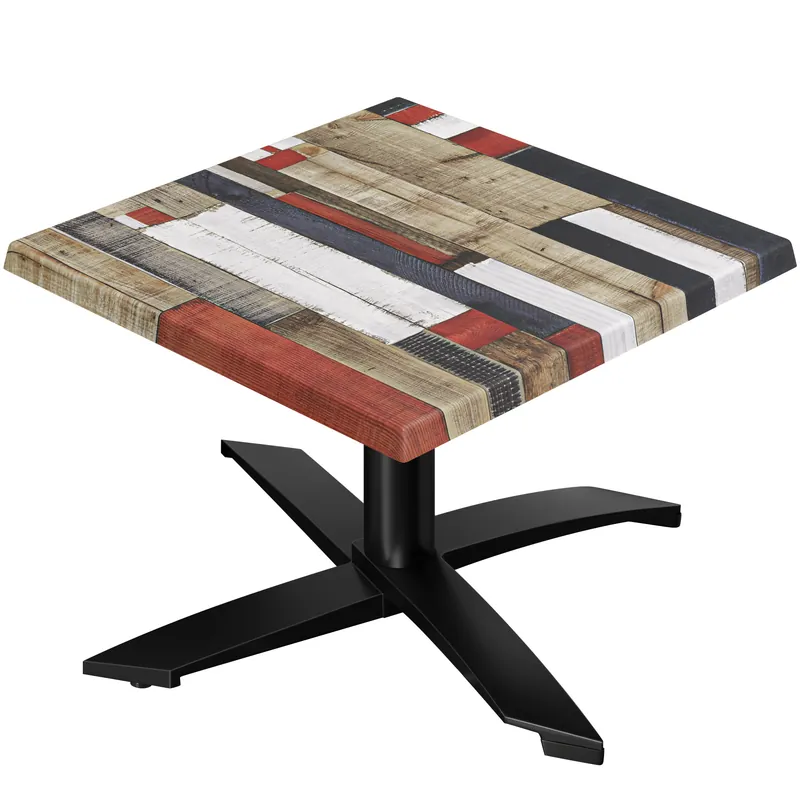 WTG | Jamaika Loungetisch | B:T:H 70 x 70 x 37 cm | Vintage Bunt / Schwarz | Zusatzgewicht Garantierte Lieferung