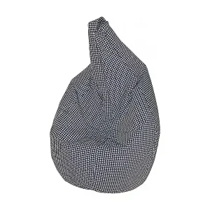 Rabatt Pouf Maristella, Mehrzwecksessel, Sitzsack, Hockerhocker, Made in Italy, 80x80 h120 cm, Schwarz und WeiÃŸ, Hahnentritt klein