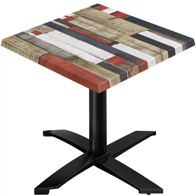 WTG | Bistro Außen Tisch | B: T: H:70 x 70 x 75,5 cm | Vintage Bunt / Schwarz | Quadratisch Nur Für Kurze Zeit