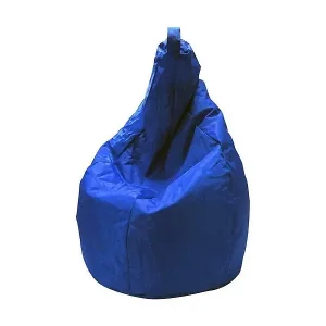 Must-Have Pouf Angillina, Mehrzwecksessel, Sitzsack, Hockerhocker, Made in Italy, 80x80 h120 cm, Blau