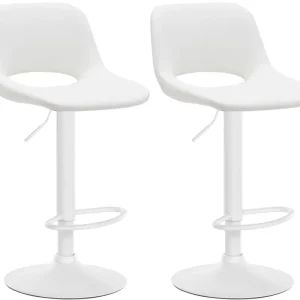 Top-Preis 2er Set Barhocker Camden Kunstleder weiß, weiß