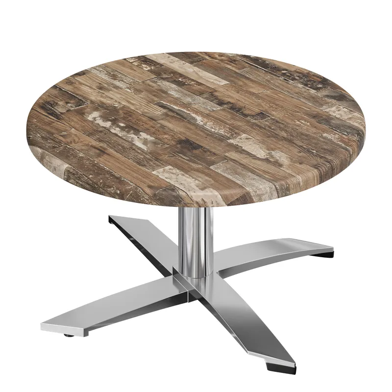 WTG | Jamaika Loungetisch | Ø:H 60 x 37 cm | Vintage Old / Aluminium | Klappbar | Zusatzgewicht Sichere Zahlung