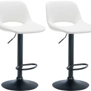 2er Set Barhocker Camden Kunstleder schwarz, weiß Direkt Vom Hersteller