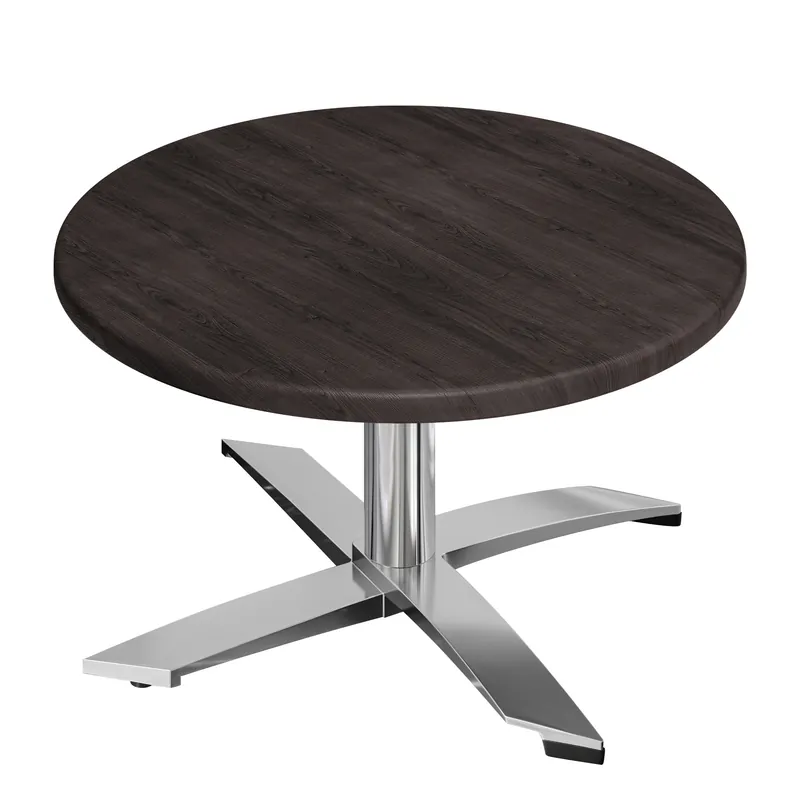 WTG | Jamaika Loungetisch | Ø:H 60 x 37 cm | Wenge / Aluminium | Klappbar | Zusatzgewicht Garantierte Lieferung