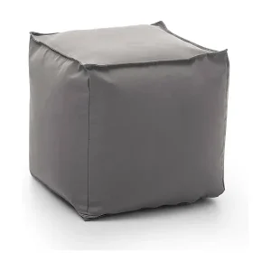 Highlight Annalaura Pouf, Multifunktionspouf, Relaxsessel aus gepolstertem Stoff, 100 % Made in Italy, 45x45h45 cm, Grau