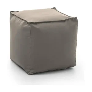 Annalaura Pouf, Multifunktionspouf, Relaxsessel aus gepolstertem Stoff, 100 % Made in Italy, 45x45h45 cm, Taupe Solange Der Vorrat Reicht