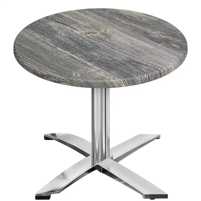 WTG | Bistro Außen Tisch | Ø:H 60 x 75,5 cm | Rustikal Kiefer / Aluminium | Rund | Zusatzgewicht Meistverkauft