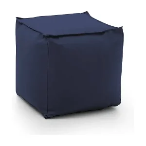 Kostenloser Versand Annalaura Pouf, Multifunktionspouf, Relaxsessel aus gepolstertem Stoff, 100 % Made in Italy, 45x45h45 cm, Blau