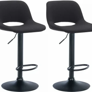 2er Set Barhocker Camden Stoff schwarz, schwarz Super-Preis
