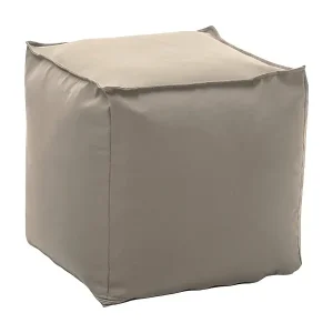 Gratis Versand Puff Dabbey, Multifunktionshocker, 100% Made in Italy, Relaxsessel aus gepolstertem Stoff, Cm 45x45h45, Beige
