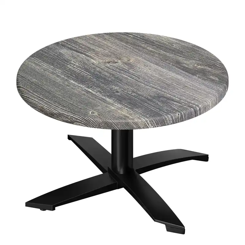 WTG | Jamaika Loungetisch | Ø:H 60 x 37 cm | Rustikal Kiefer / Schwarz | Klappbar | Zusatzgewicht Sonderaktion