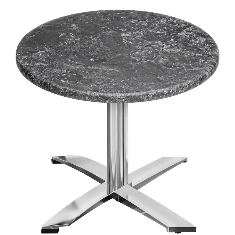 WTG | Bistro Außen Tisch | Ø:H 70 x 75,5 cm | Felsen / Aluminium | Rund | Zusatzgewicht Kostenloser Rückversand