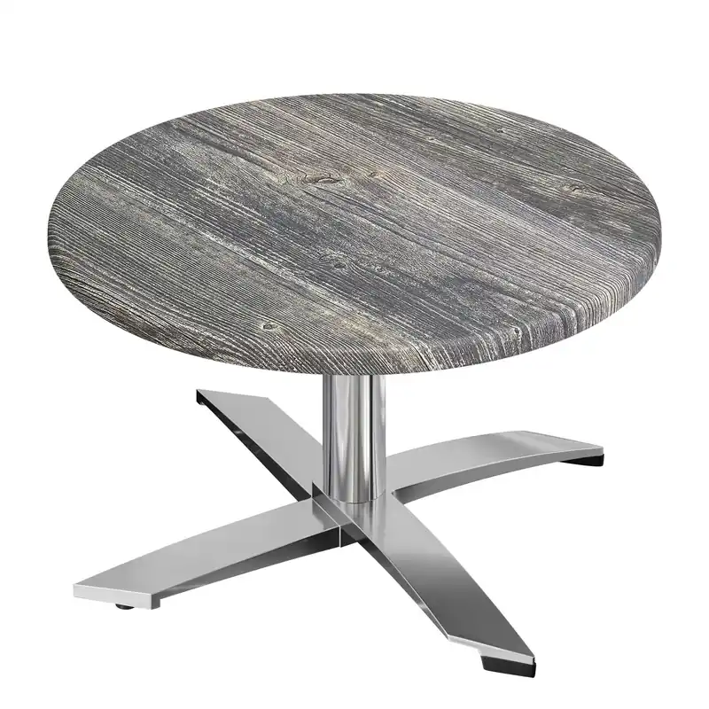 WTG | Jamaika Loungetisch | Ø:H 70 x 37 cm | Rustikal Kiefer / Aluminium | Zusatzgewicht Mega-Angebot