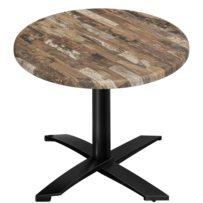 WTG | Bistro Außen Tisch | Ø:H 70 x 75,5 cm | Vintage Old / Schwarz | Rund | Klappbar + Zusatzgewicht Kracherpreis