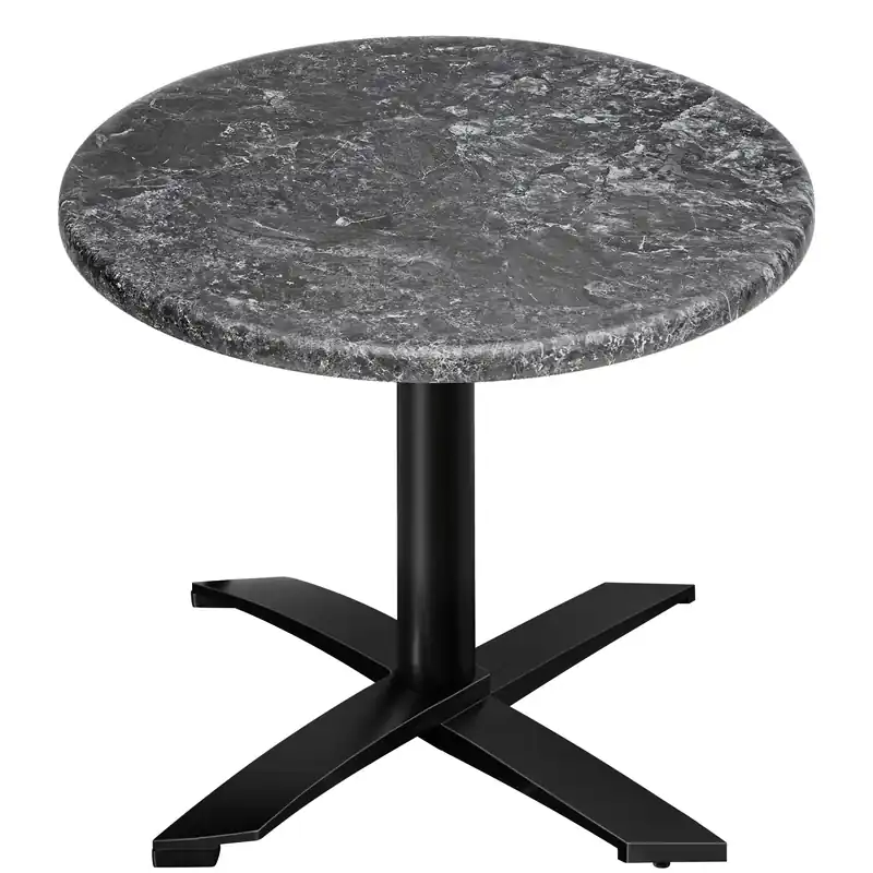 WTG | Bistro Außen Tisch | Ø:H 70 x 75,5 cm | Felsen / Schwarz | Rund | Zusatzgewicht Jetzt Bestellen