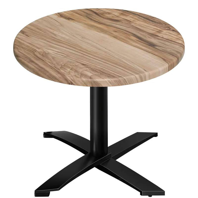 WTG | Bistro Außen Tisch | Ø:H 70 x 75,5 cm | Sheesham / Schwarz | Rund | Zusatzgewicht Preiswert