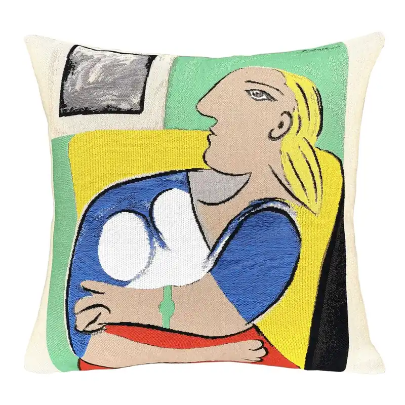Nur Heute Poulin Design Picasso Pude 45x45 cm – Gelber und blauer Faun, der die Diaule spielt (1946)