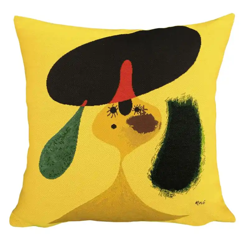 Poulin Design MIRÓ Pude 45x45 cm - Porträt eines jungen Mädchens Highlight