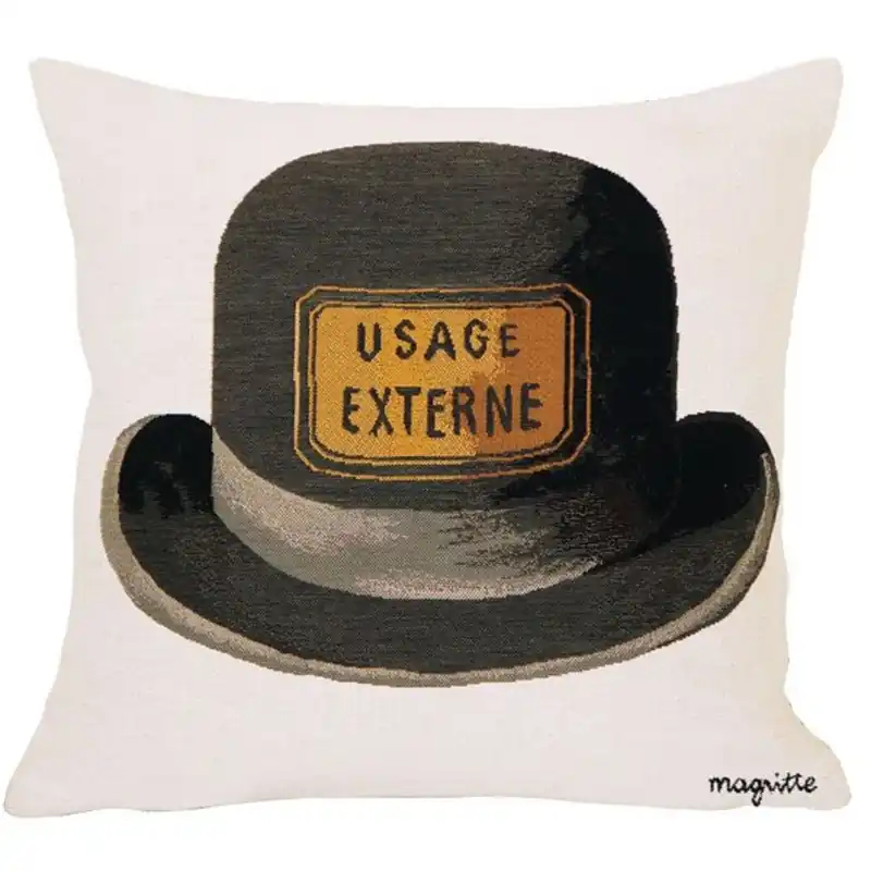 Poulin Design Magritte Pude 45x45 cm - Der Stopper des Terrors (1966) Neuheit