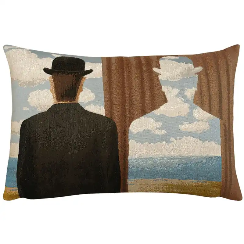 Poulin Design Magritte Pude 41x64 cm - Die Decalcomania (1966) Nur Für Kurze Zeit