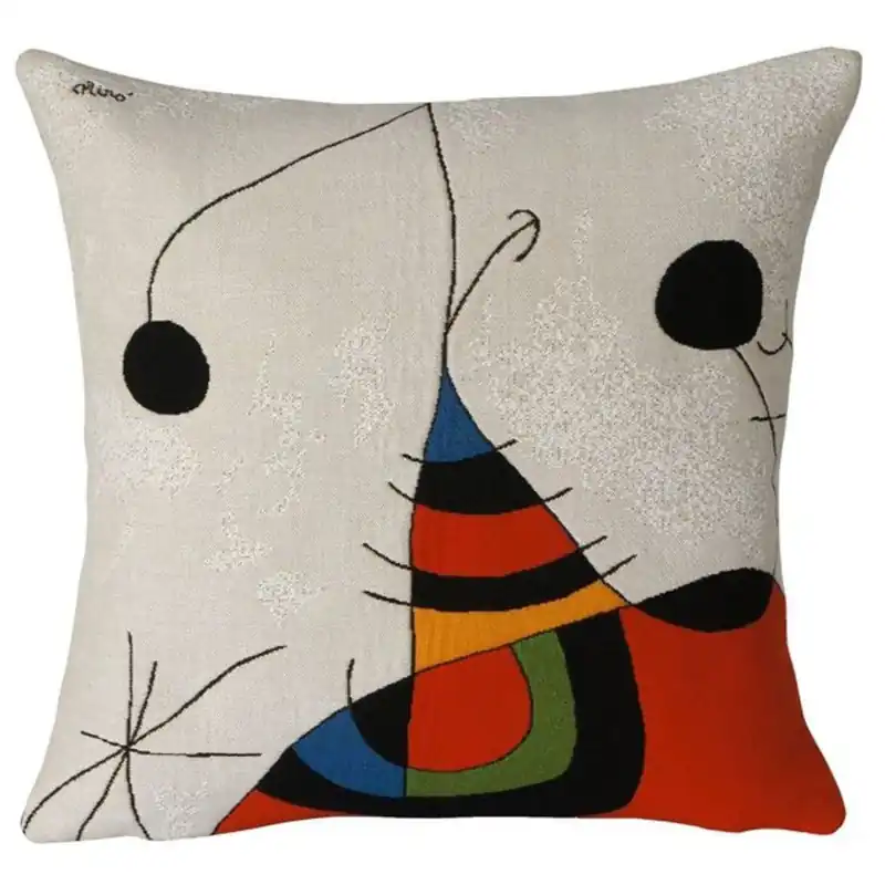 Ausverkauf Poulin Design Miró Pude 45x45 cm - Woman Bird Star Nr. 2