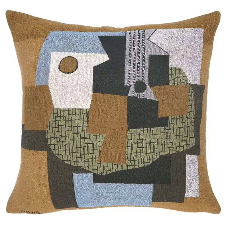 Poulin Design Picasso Pude 45x45 cm – Gitarre auf einem Tisch (1921) Saisonangebot