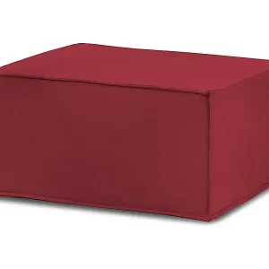 Schnäppchen Puff Barbara, Ottomane im Wohnzimmer, 100% Made in Italy, Relaxsessel aus gepolstertem Stoff, Cm 80x70h43, Rot