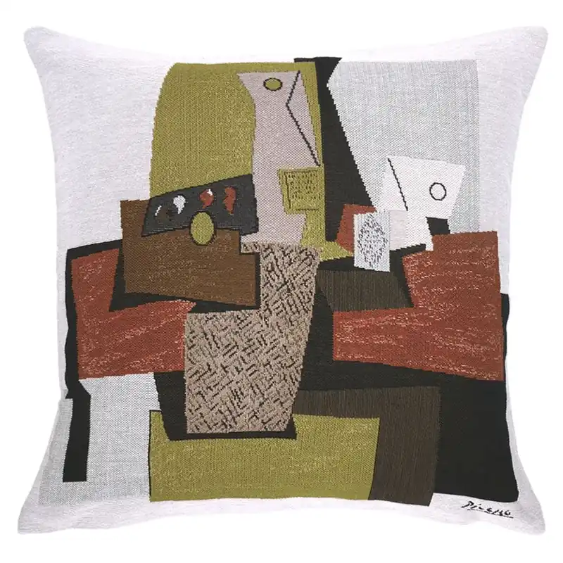 Poulin Design Picasso Pude 45x45 cm - Flasche und Tabakpäckchen (1921) Sale