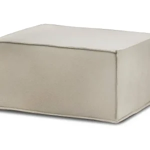 Solange Der Vorrat Reicht Puff Barbara, Ottomane im Wohnzimmer, 100% Made in Italy, Relaxsessel aus gepolstertem Stoff, Cm 80x70h43, Turteltaube