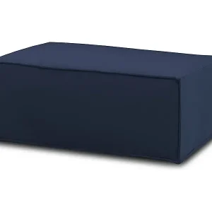 Beliebt Puff Antonella, Ottomane im Wohnzimmer, 100% Made in Italy, Relaxsessel aus gepolstertem Stoff, Cm 100x70h43, Blau