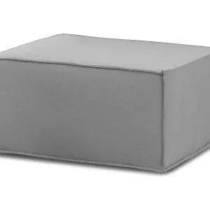 Puff Dpancar, Ottomane im Wohnzimmer, 100% Made in Italy, Relaxsessel aus gepolstertem Stoff, Cm 80x70h43, Grau Sale