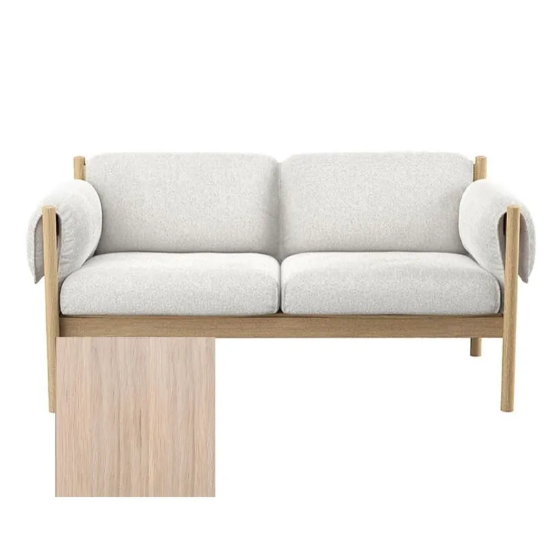 Must-Have Skovby SM851 Loungesofa, H: 74 cm – Eiche weiß geölt/Cyber 23
