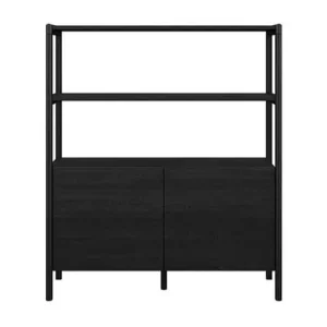 Sofort Bestellen Skovby SM712 Hohes Sideboard H: 140 cm - Schwarz lackierte Eiche