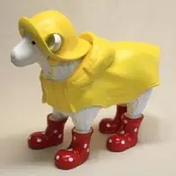 Gartenfigur Lamm ca. 50cm Schaf Regenmantel + Hut + Gummistiefel rot 3364 Beliebt