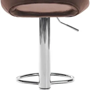 2er Set Barhocker Camden Samt chrom, braun Aktuell