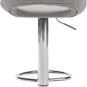 2er Set Barhocker Camden Stoff chrom, hellgrau Heißes Angebot