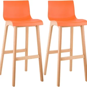 2er Set Barhocker Hoover Natura, orange Versand Am Gleichen Tag