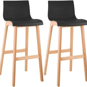 2er Set Barhocker Hoover Natura, schwarz Super-Preis