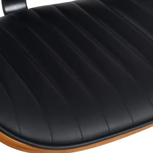 2er Set Barhocker Clawson Kunstleder schwarz, walnuss/schwarz Schneller Versand