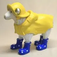 Sichere Zahlung Gartenfigur Lamm ca. 50cm Schaf Regenmantel + Hut + Gummistiefel blau 3362