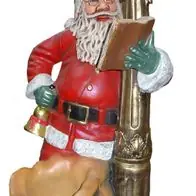 Nur Für Kurze Zeit Weihnachtsmann mit Sack an Laterne , elektrisch beleuchtet verkleinert 130cm fér drau