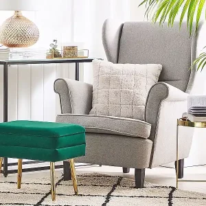 Bank Sitzhocker aus Samtstoff dunkelgrün Odessa Nur Für Kurze Zeit