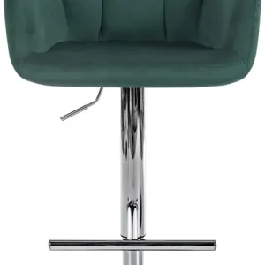 Top-Seller Barhocker Natoma Samt chrom, grün