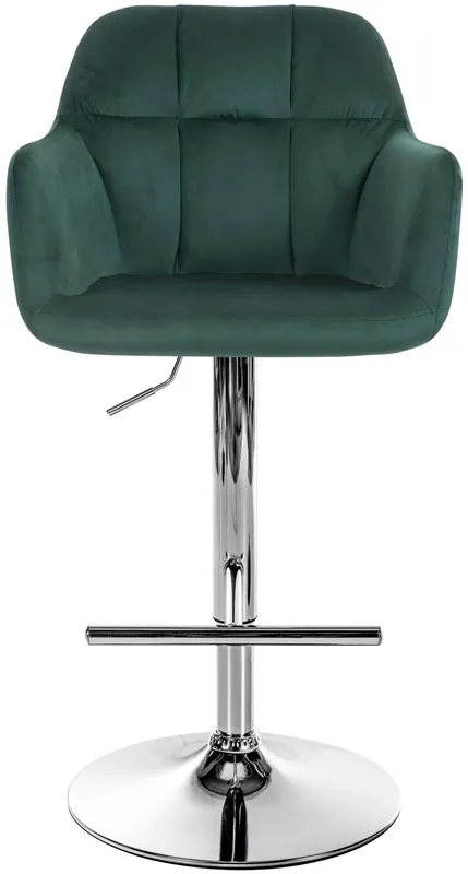 Top-Seller Barhocker Natoma Samt chrom, grün