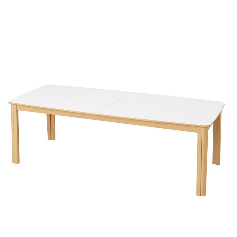 Skovby SM108 Esstisch L: 238-391 cm - Naturgeölte Eiche/Weißes Laminat Gratis Versand