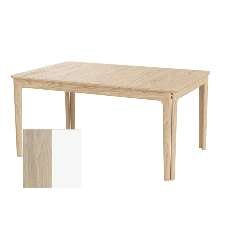 Skovby SM26 Esstisch inkl. 3 Stk. Einlegeplatten L: 155-308 cm - Weiß geölte Eiche/Weißes Laminat Meistverkauft