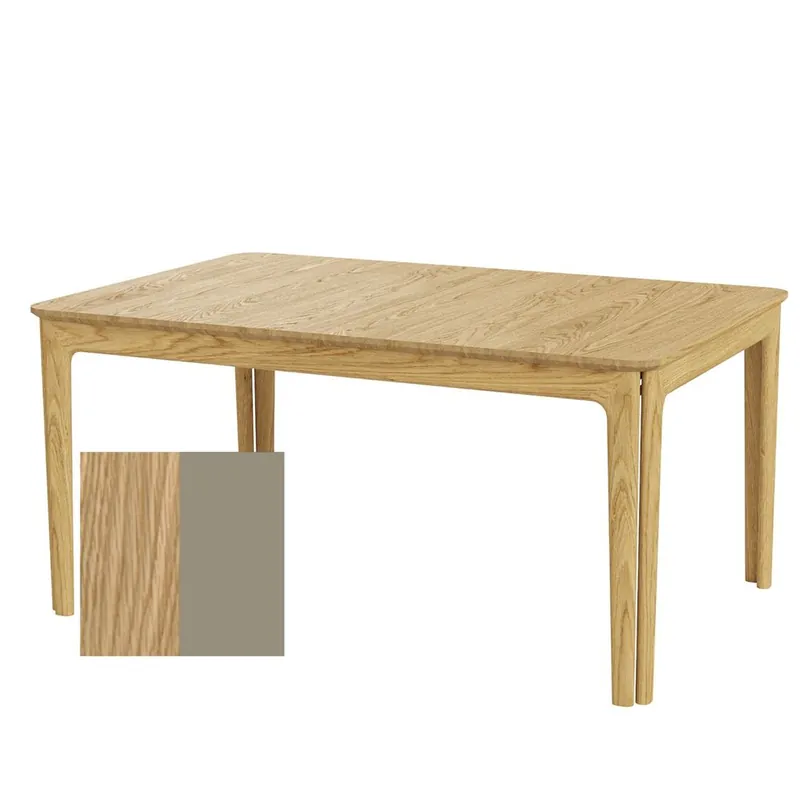 Skovby SM26 Esstisch inkl. 3 Stk. Einlegeplatten L: 155-308 cm - Naturgeölte Eiche/Muskat-Laminat Garantierte Lieferung