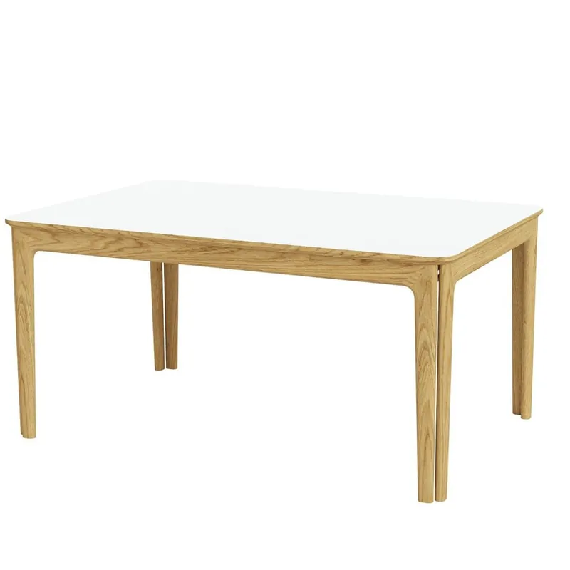 Saisonangebot Skovby SM26 Esstisch inkl. 3 Stk. Einlegeplatten L: 155-308 cm - Naturgeölte Eiche/Weißes Laminat