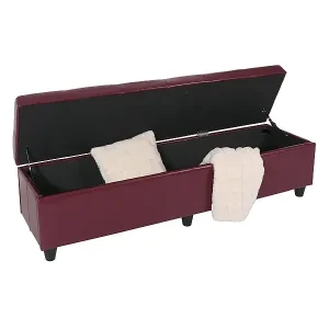 Sichere Zahlung Sitzbank mit Aufbewahrung Arezzo XXL, Rot