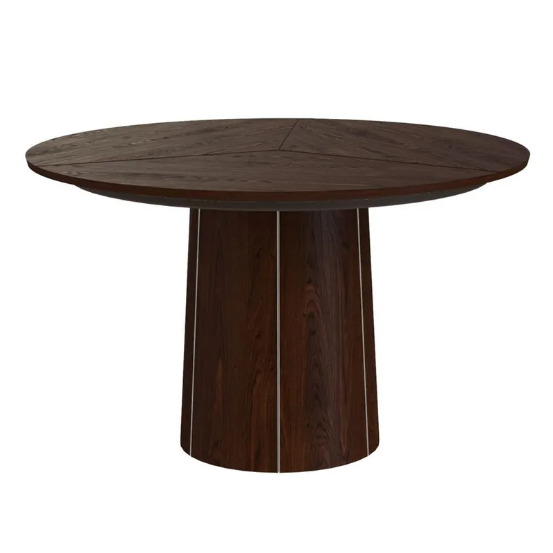 Kostenloser Rückversand Skovby SM33 Esstisch inkl. 3 Stk. Einlegeplatten Ø: 123-149 cm - Lackierter Nussbaum